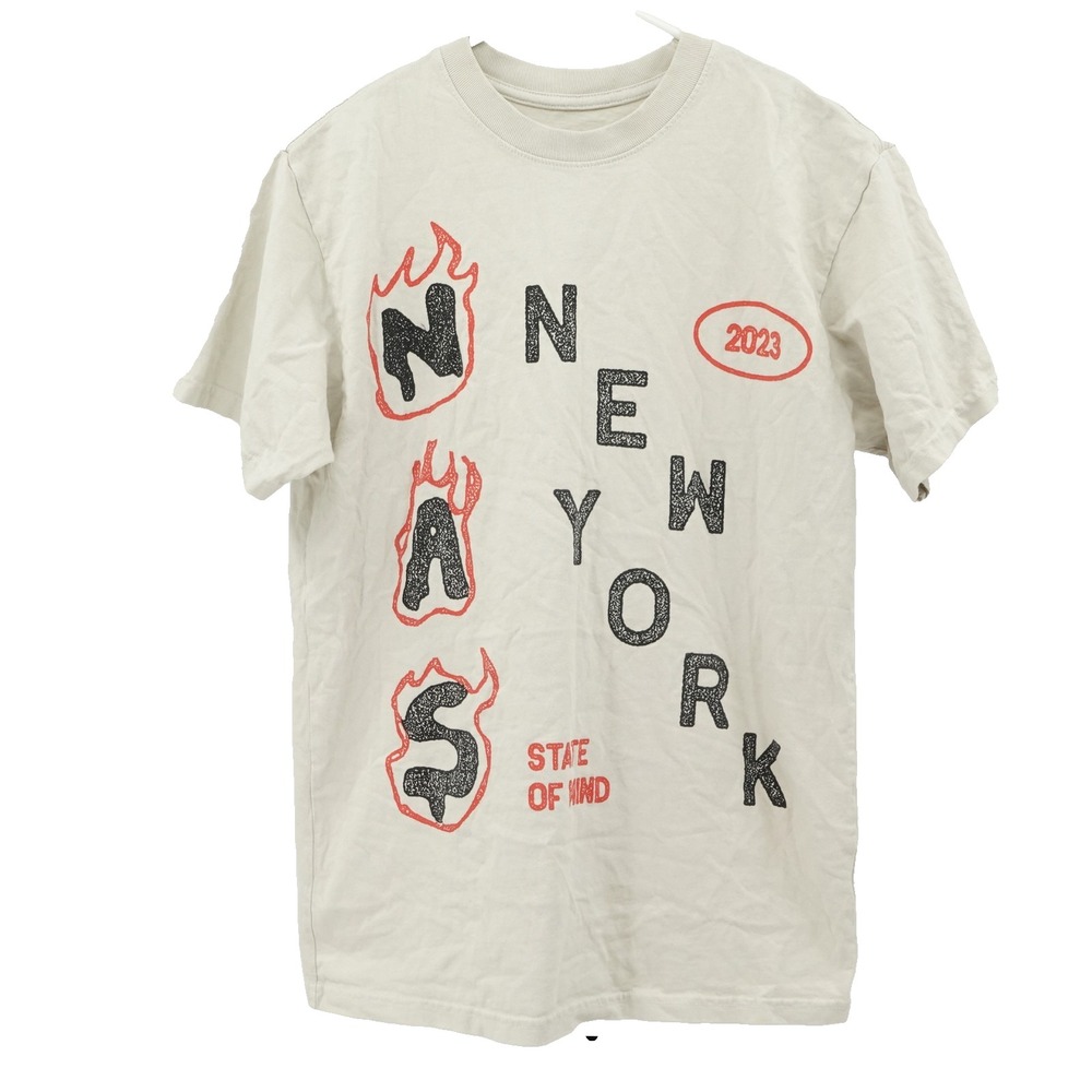 NAS Tour Shirt SZ M New York State of Mind Graphic '23 Cement Official Hip Hop